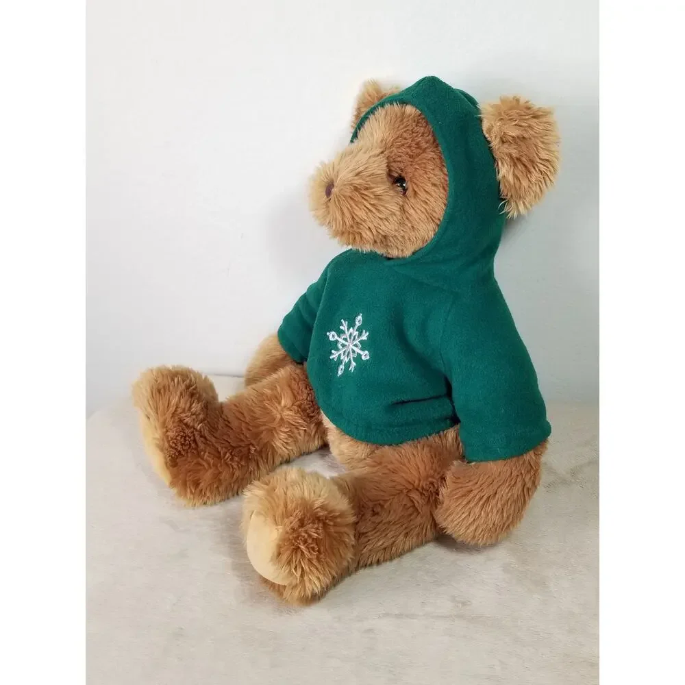 RUSS Teddy Bear Green Hooded Sweatshirt Large 18